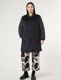 Jacke aus Jersey und wasserabweisendem Canvas