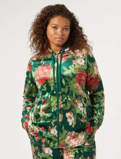 Jacke aus Samt-Jersey