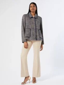 Jacke aus Strickstoff