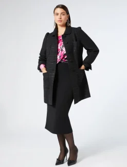 Jacke aus Strickstoff