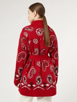 Jacquardcardigan aus Wollmischung