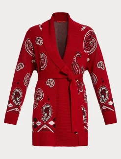 Jacquardcardigan aus Wollmischung