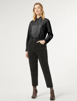 Jeans aus Denim mit Strass