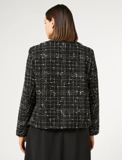 Karierte Blazerjacke