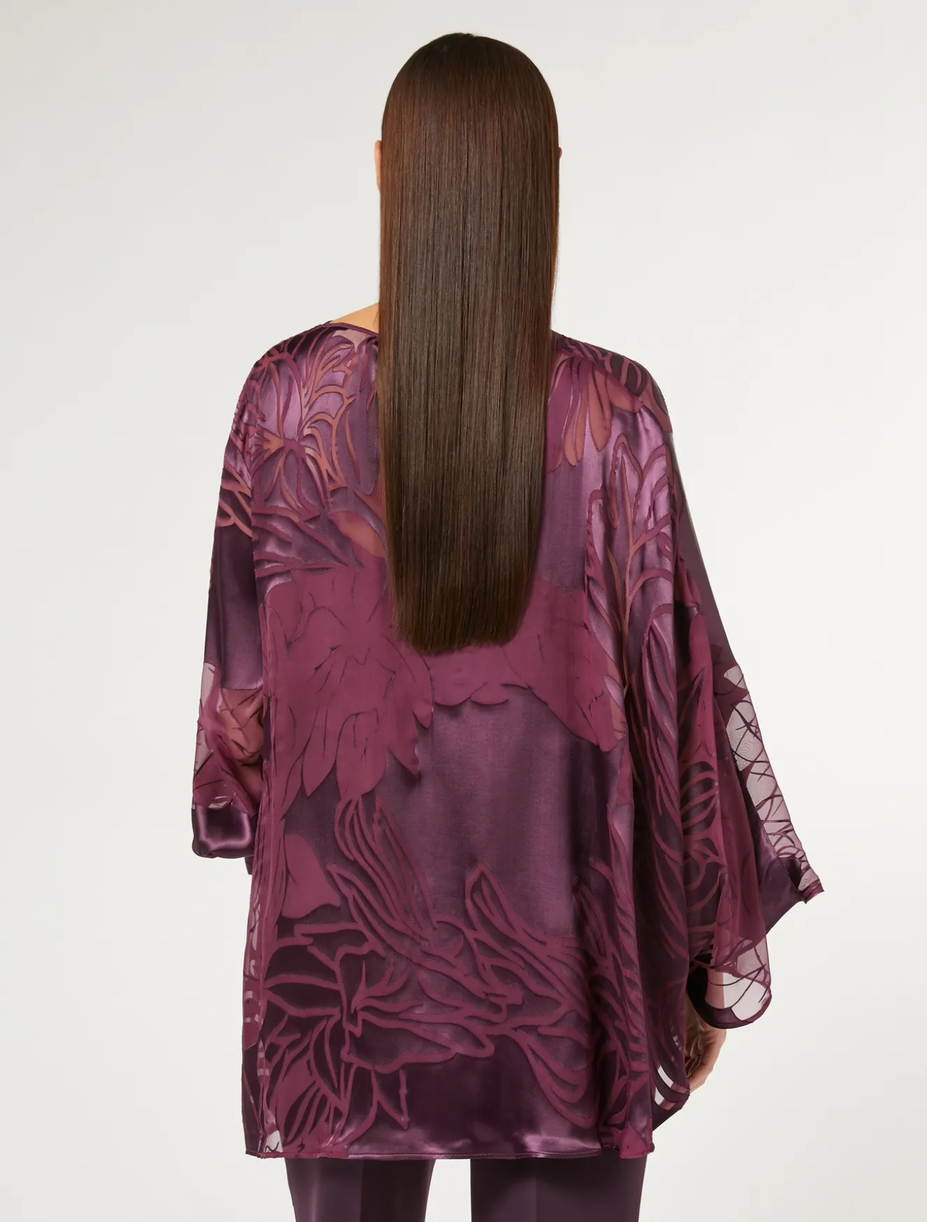 Kasack aus Seiden- und Viskose-Satin