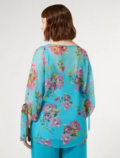 Kasack aus Seiden-Georgette