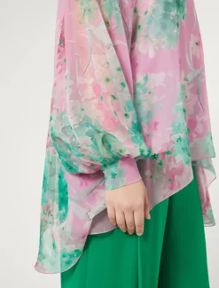 Kasack aus Seiden-Georgette