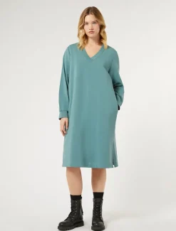 Kleid aus Baumwoll-Sweatjersey mit Stretch