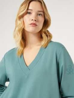 Kleid aus Baumwoll-Sweatjersey mit Stretch