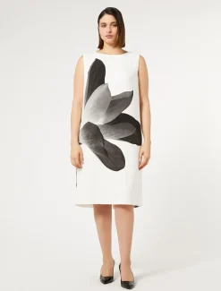 Kleid aus bedrucktem Cady