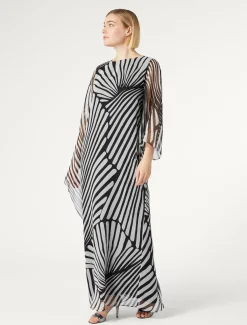 Kleid aus bedrucktem Georgette