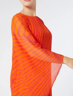 Kleid aus bedrucktem Georgette