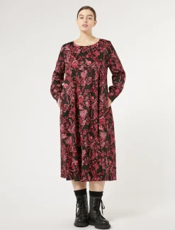 Kleid aus bedruckter Popeline