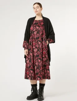 Kleid aus bedruckter Popeline