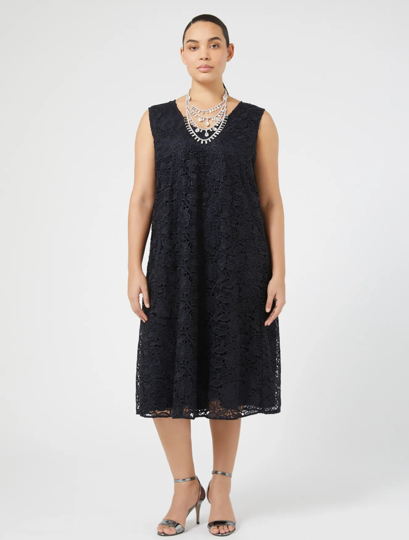 Kleid aus beschichteter Spitze