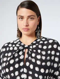 Kleid aus Crêpe-de-Chine-Seide