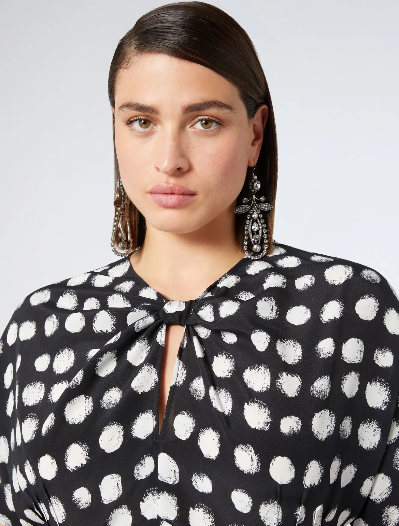 Kleid aus Crêpe-de-Chine-Seide