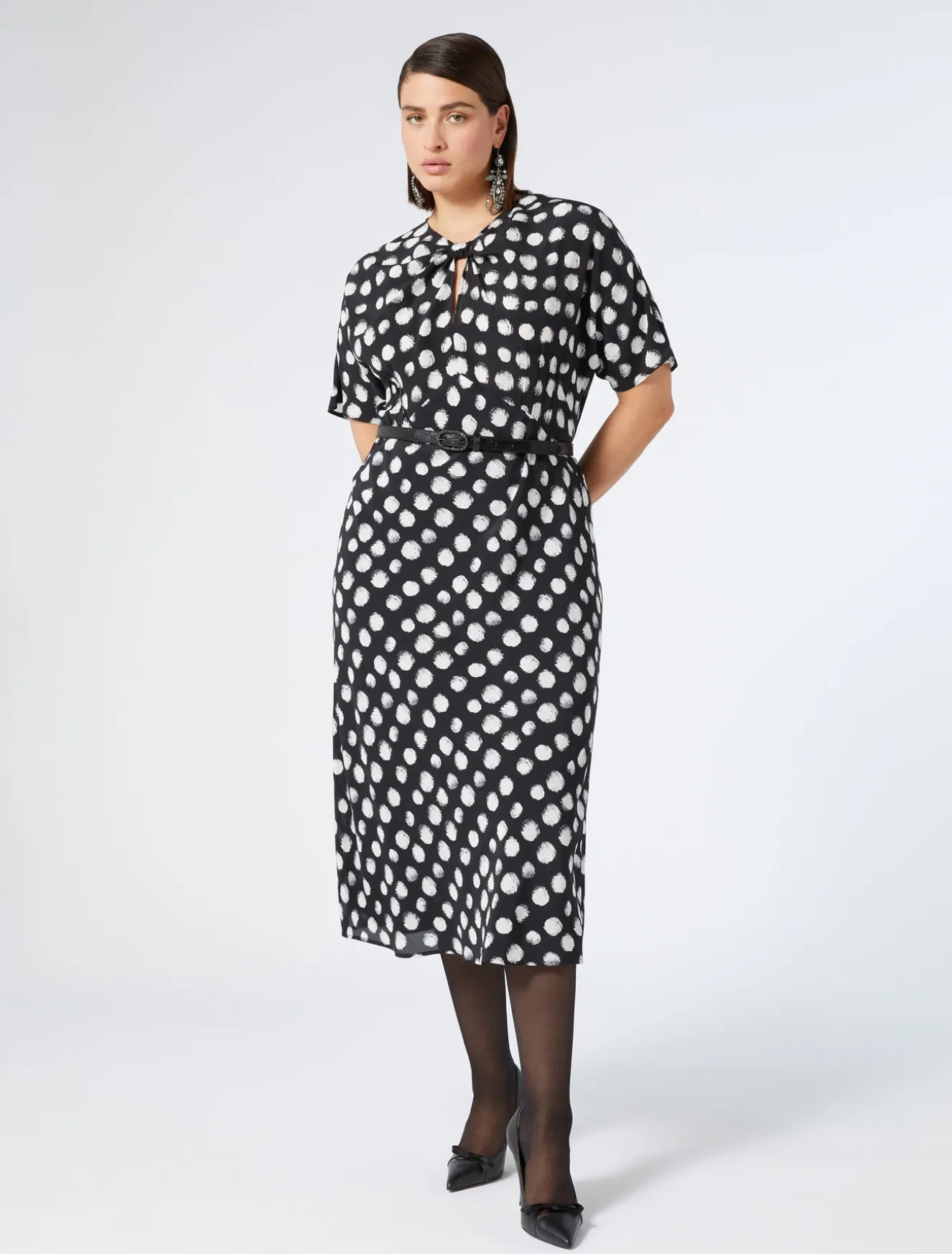 Kleid aus Crêpe-de-Chine-Seide