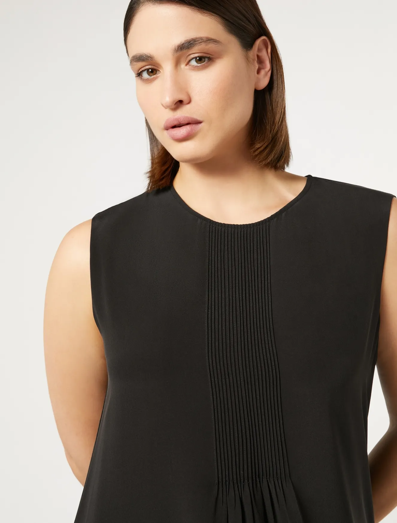 Kleid aus Crêpe-de-Chine-Seide