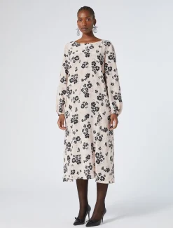 Kleid aus Crêpe-de-Chine-Seide