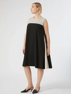 Kleid aus Envers-Satin-Crêpe