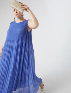 Kleid aus Plissee-Georgette