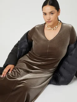 Kleid aus Stretch-Chenille