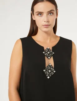 Kleid aus Triacetat-Cady