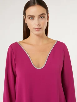 Kleid aus Triacetat-Cady