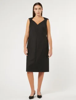 Kleid aus Twill mit Strass