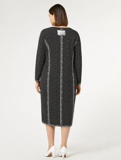 Kleid aus Viskose-Jacquard