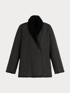 Kurze wattierte Wendejacke