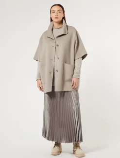 Langer Plisseerock aus Satin