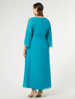 Langes Kleid aus Crêpe de Chine