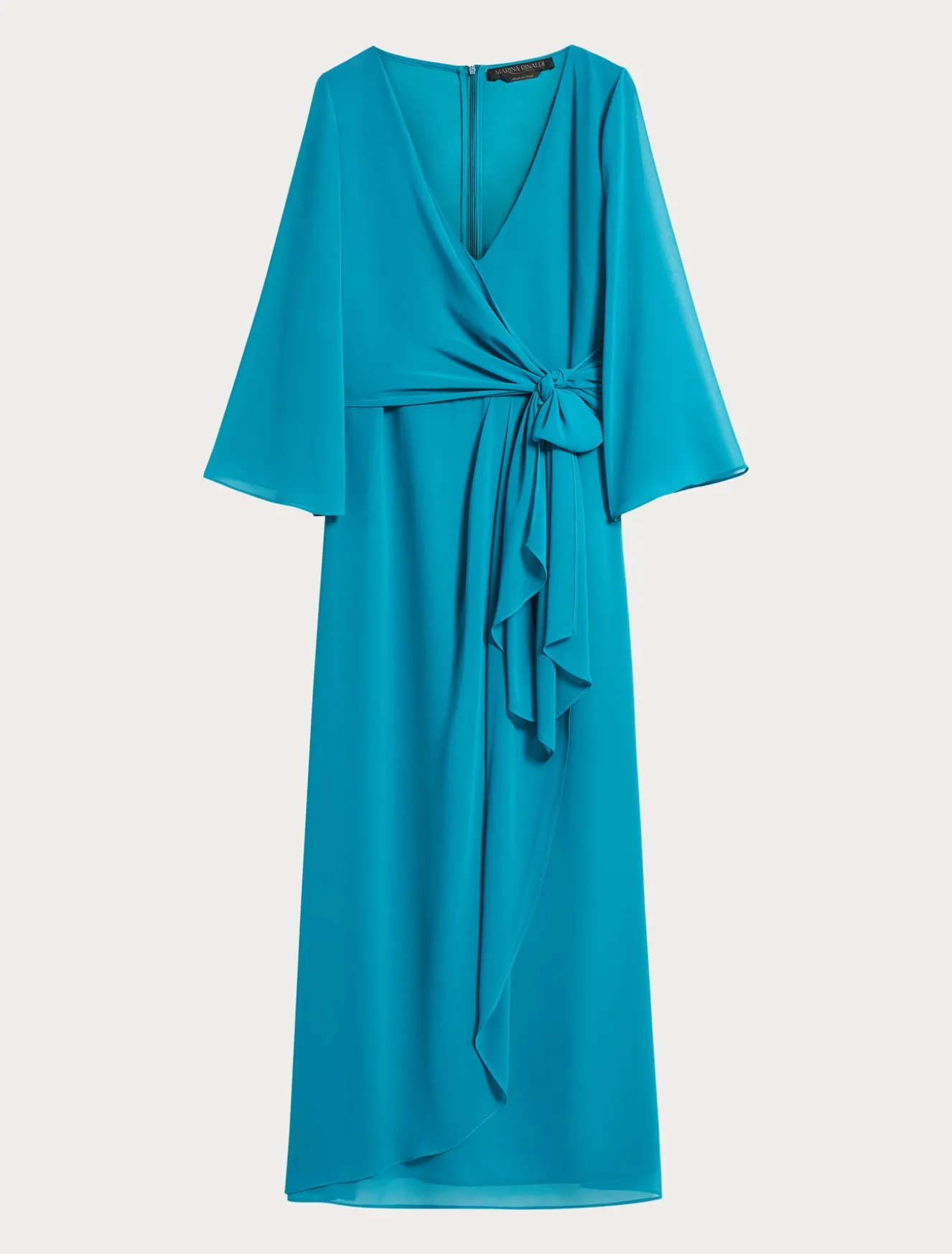 Langes Kleid aus Crêpe de Chine