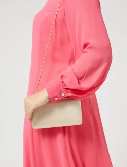 Langes Kleid aus Crêpe-Georgette