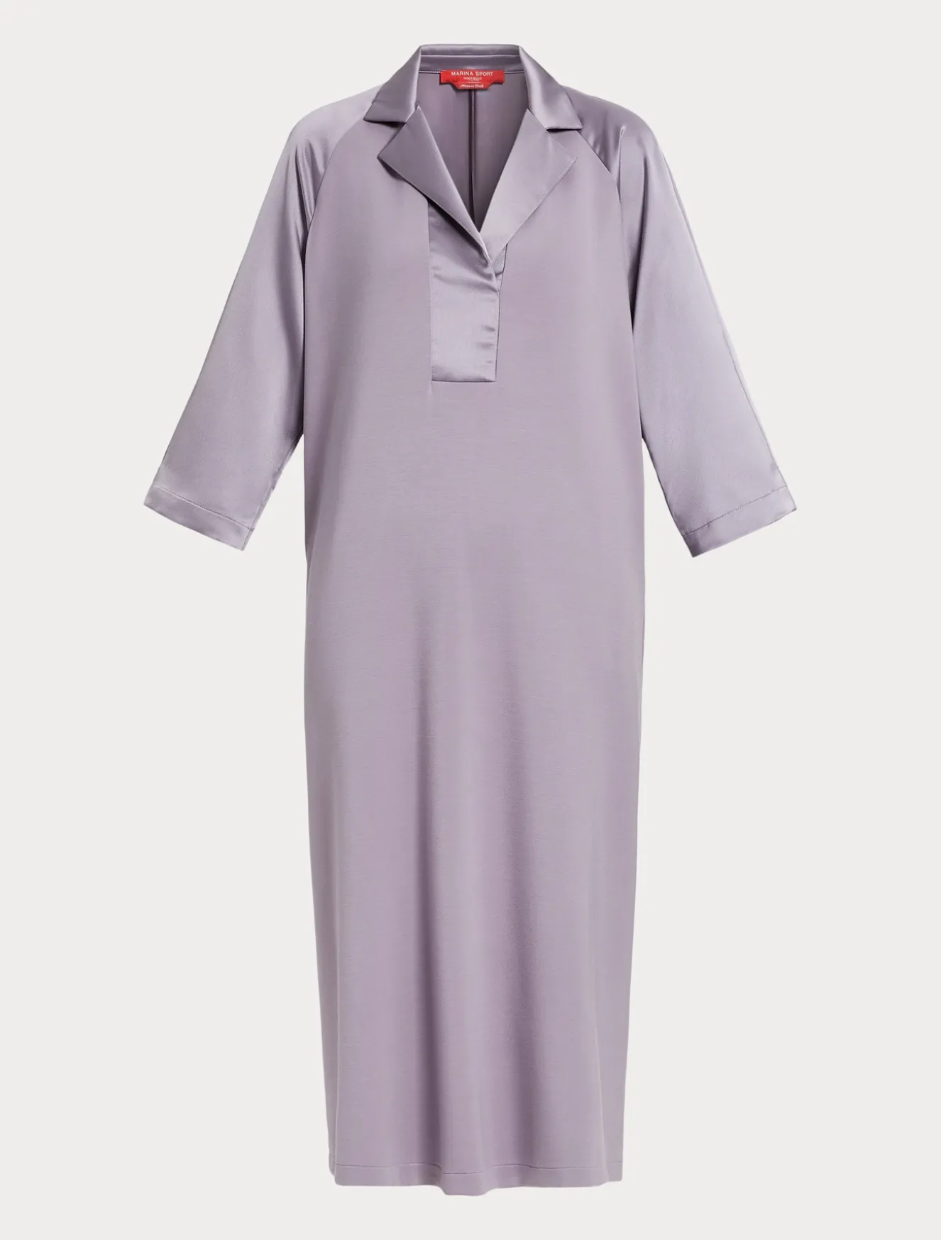 Langes Kleid aus Jersey und Satin