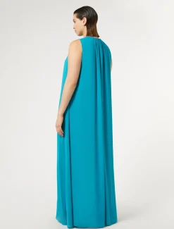 Langes Kleid aus Krepp-Georgette