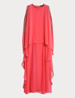 Langes Kleid aus Seiden-Georgette