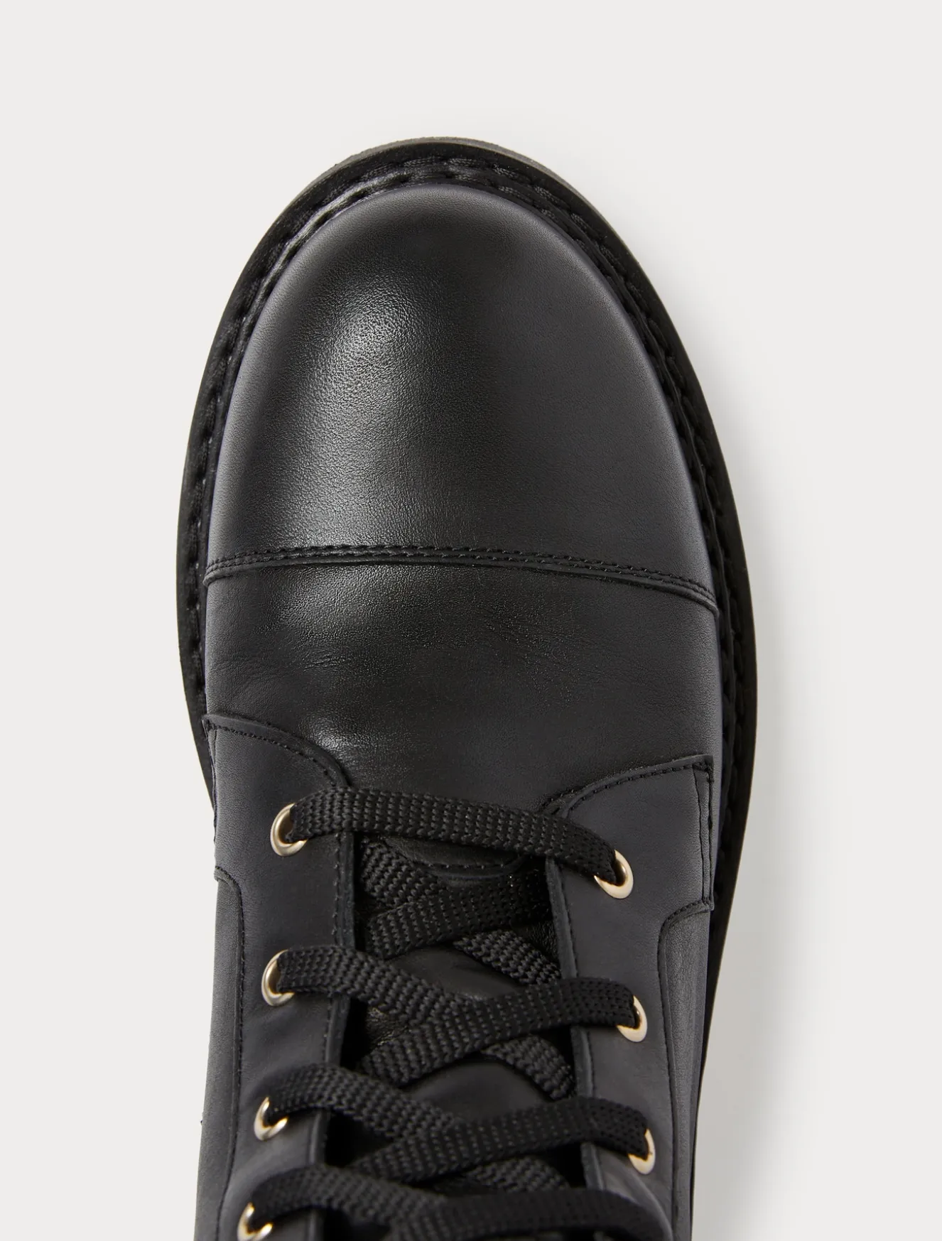 Leather combat boots