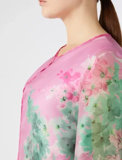 Leichter Mantel aus Seidenorganza