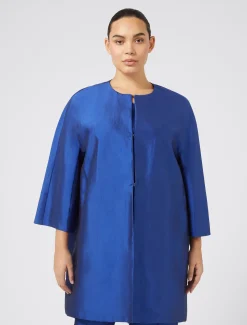 Leichter Mantel aus Shantung-Seide