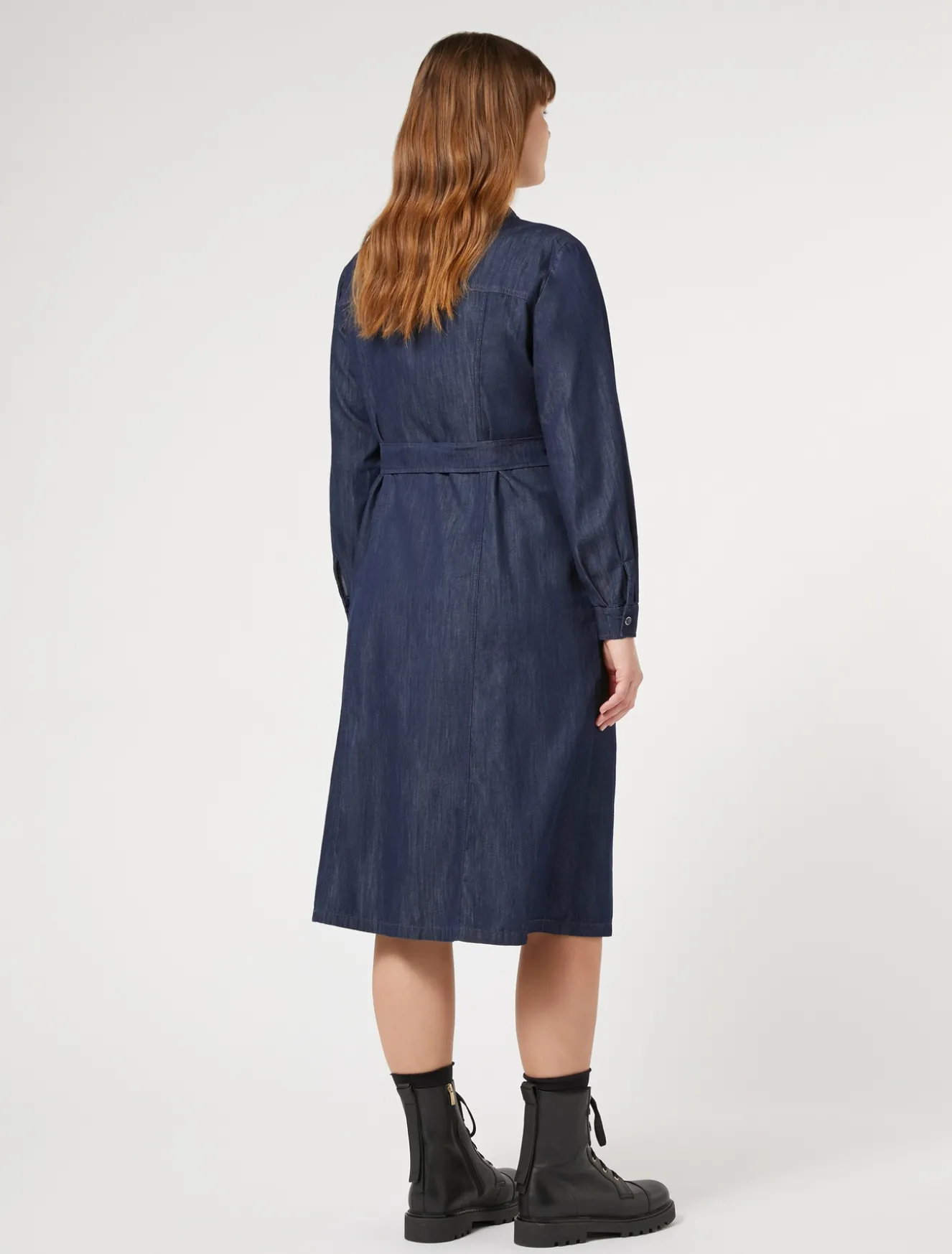 Leichtes Hemdblusenkleid aus Denim