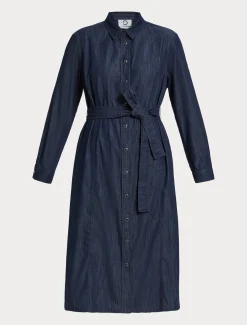 Leichtes Hemdblusenkleid aus Denim