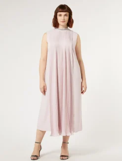 Longuette-Kleid aus Crêpe