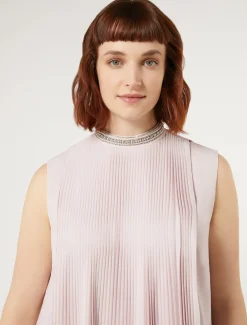 Longuette-Kleid aus Crêpe