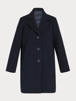 Mantel aus Jersey-Gewebe und wasserabweisendem Nylon-Canvas