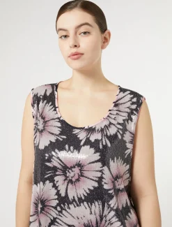 Oberteil aus Satin und Pailletten