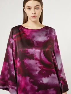 Oversize-Kleid aus Seidensatin