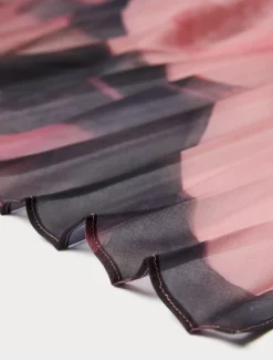 Plissierte Stola aus Georgette